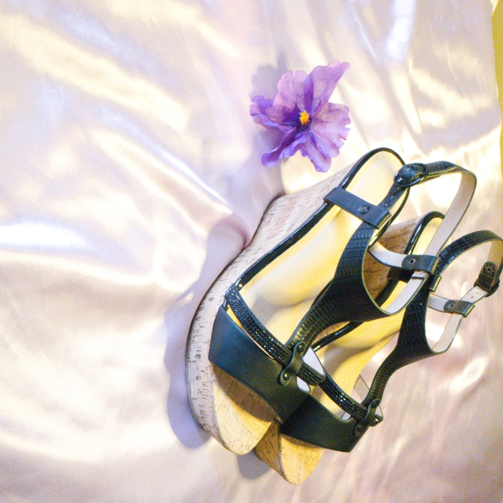 🧡Corkscrew Wedge heels